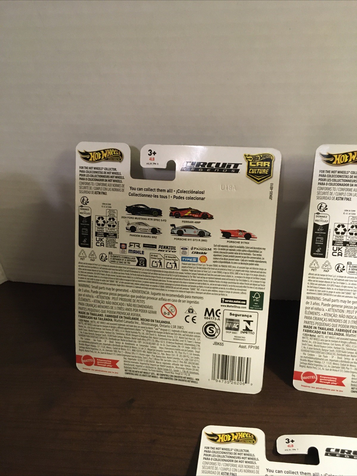HOT WHEELS PREMIUM CAR CULTURE CIRCUIT LEGENDS FERRARI 499P , 911 Porsche, BRZ