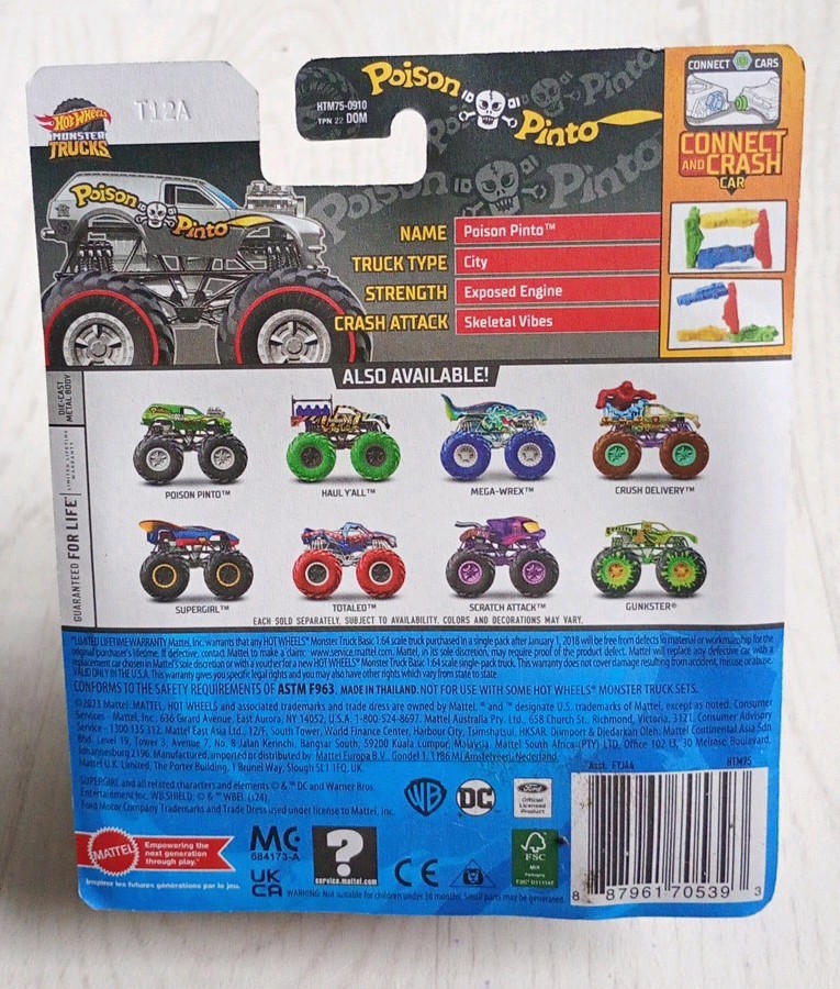 Hot Wheels Monster Trucks. Poison Pinto. Treasure Hunt.