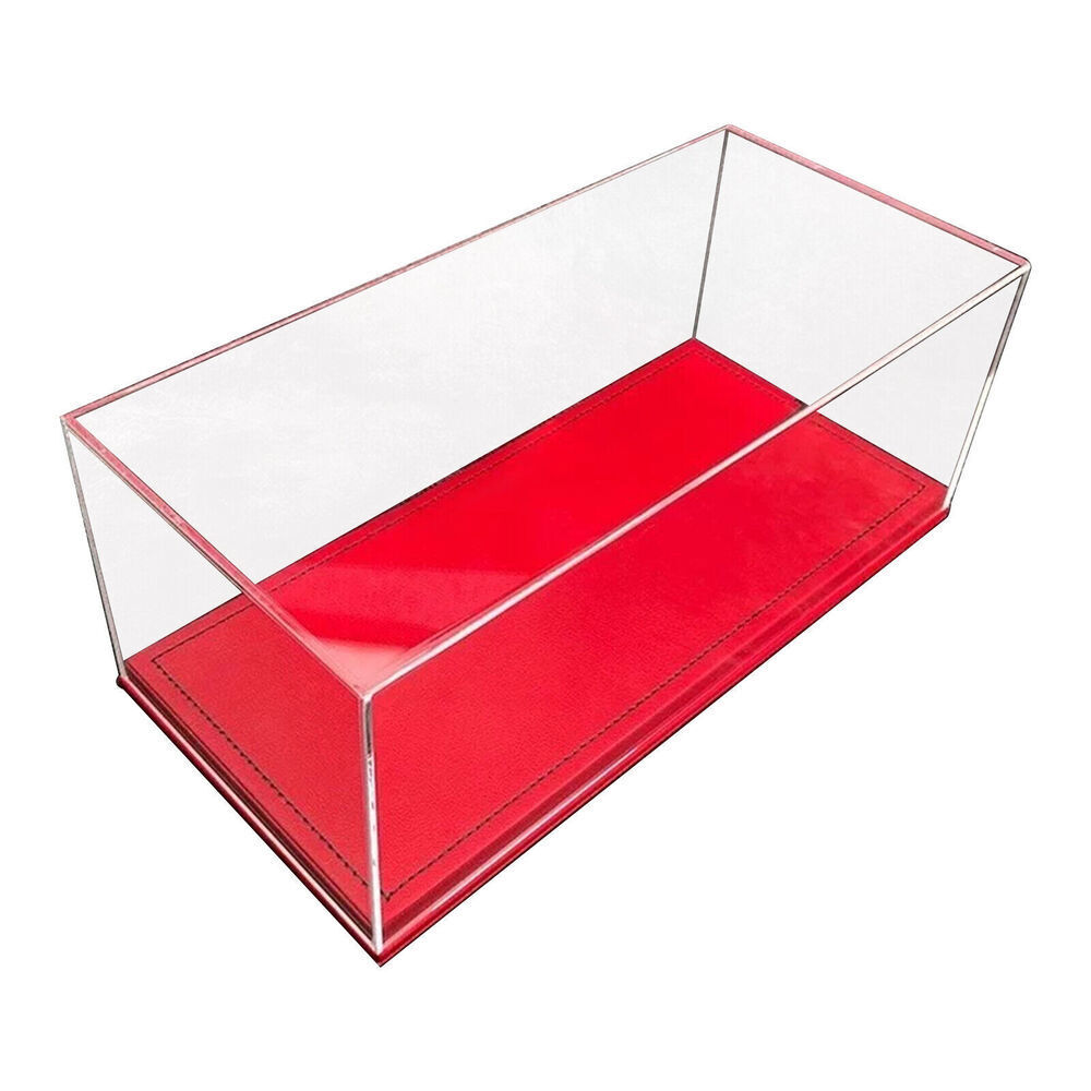 Acrylic Display Case Show Case Pu Leather Base Model For 1/18 Car Model Collect