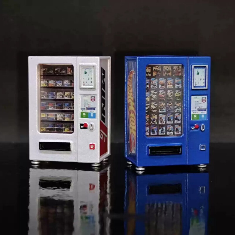 1/64 Diorama Vending Machine Model W/Light City Street Scene Display Accessory