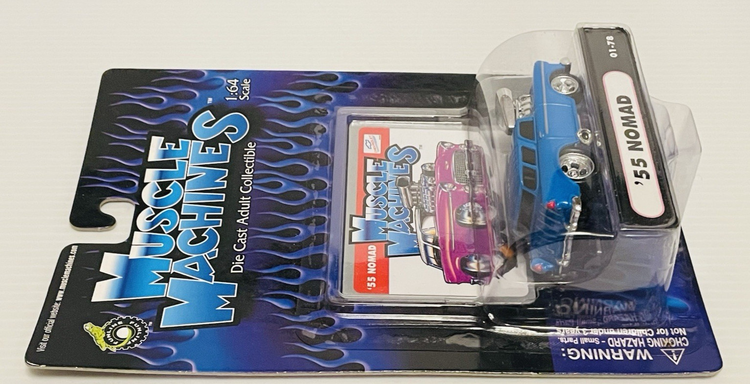 3 Muscle Machines ’55 Nomad ’57 Chevy ’53 Chevy PU 1:64 scale Die Casts Sealed.
