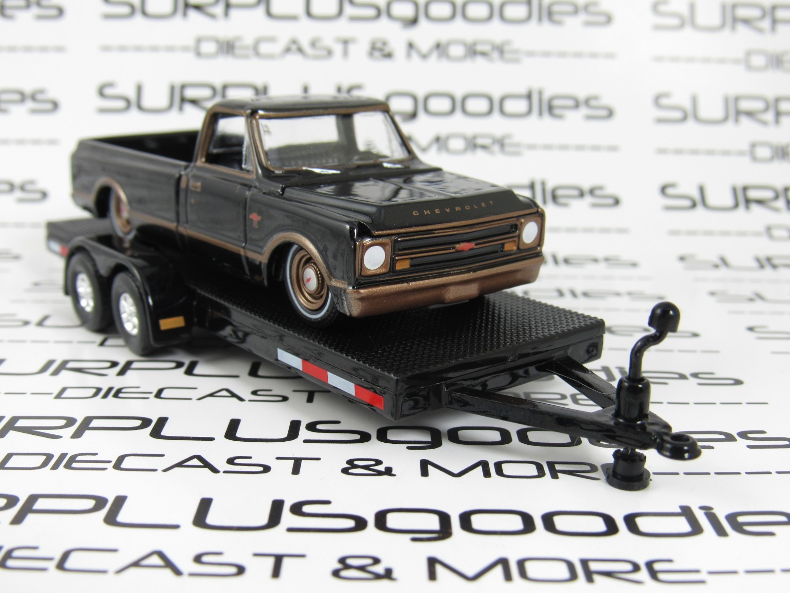 Greenlight LOOSE Trailer Queen: Lowrider 1972 CHEVROLET C10 C-10 w/Car Trailer