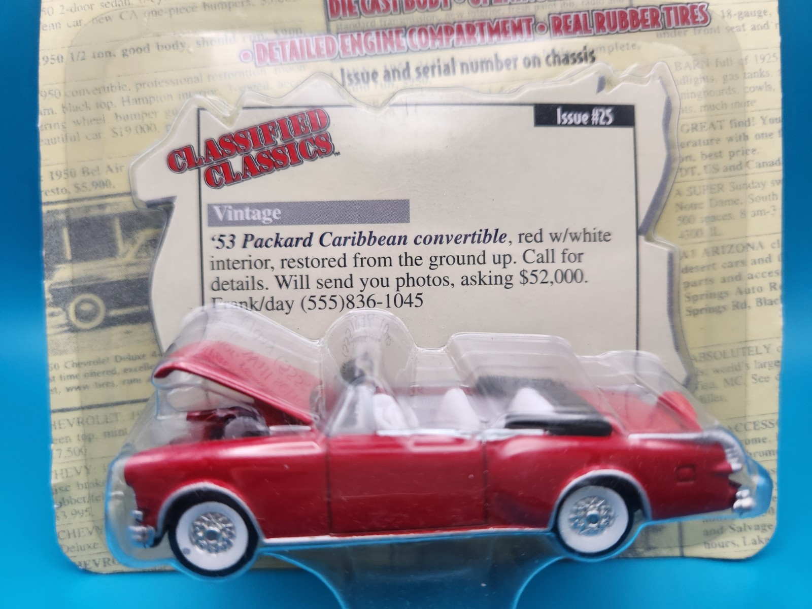 2000 Racing Champions Classified Classics 1953 Packard Caribbean Convertible Red