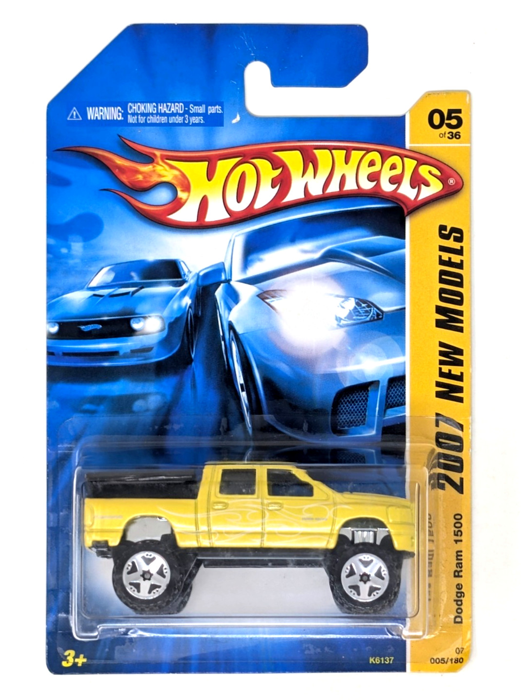 Hot Wheels 2006 Yellow Dodge Ram 1500 Double Cab Off-Road Pickup Truck – NEW