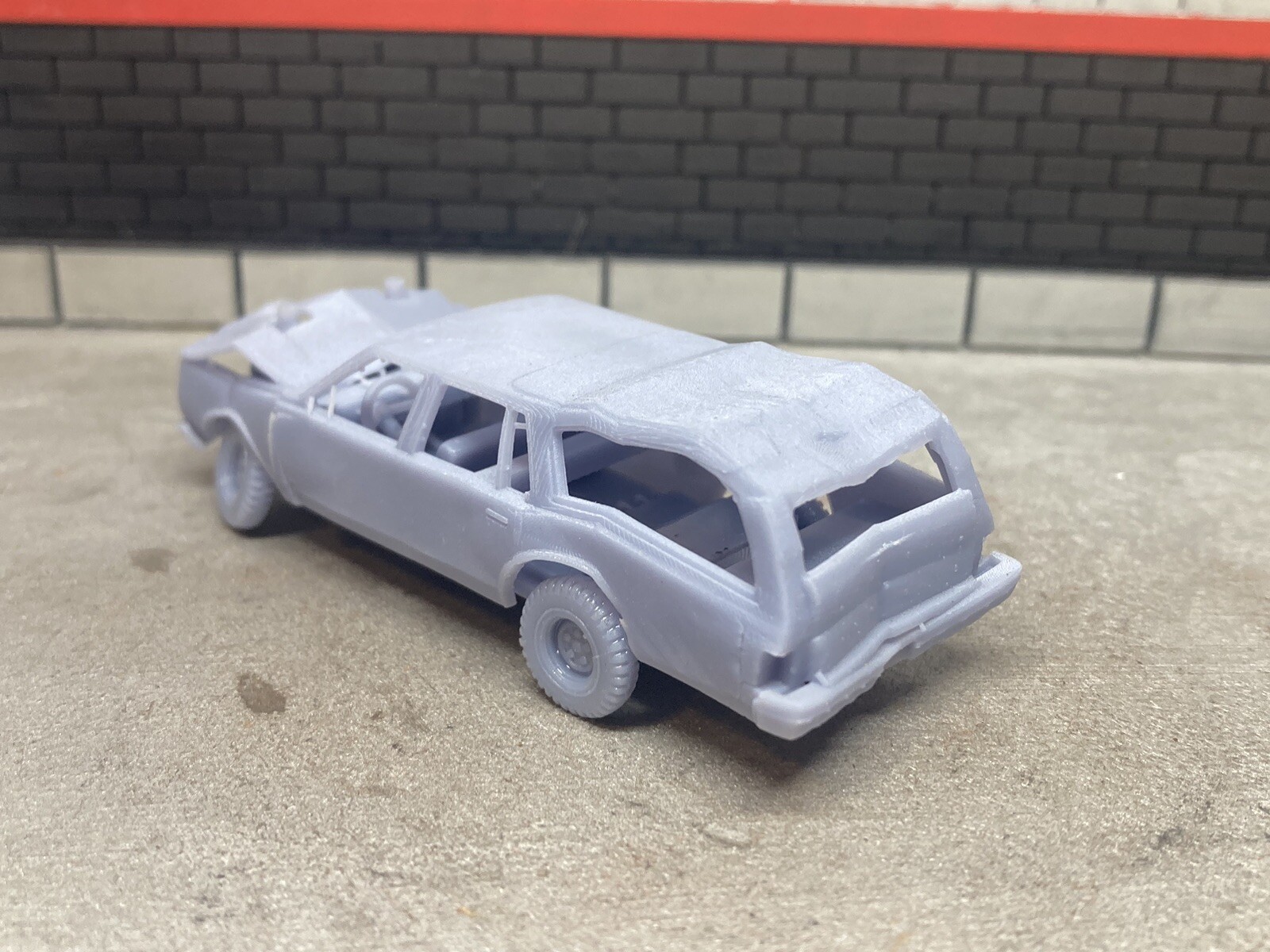 1/64 Scale 3D Printed Chevy Wagon Demolition Derby Demo Car For Diecast Diorama