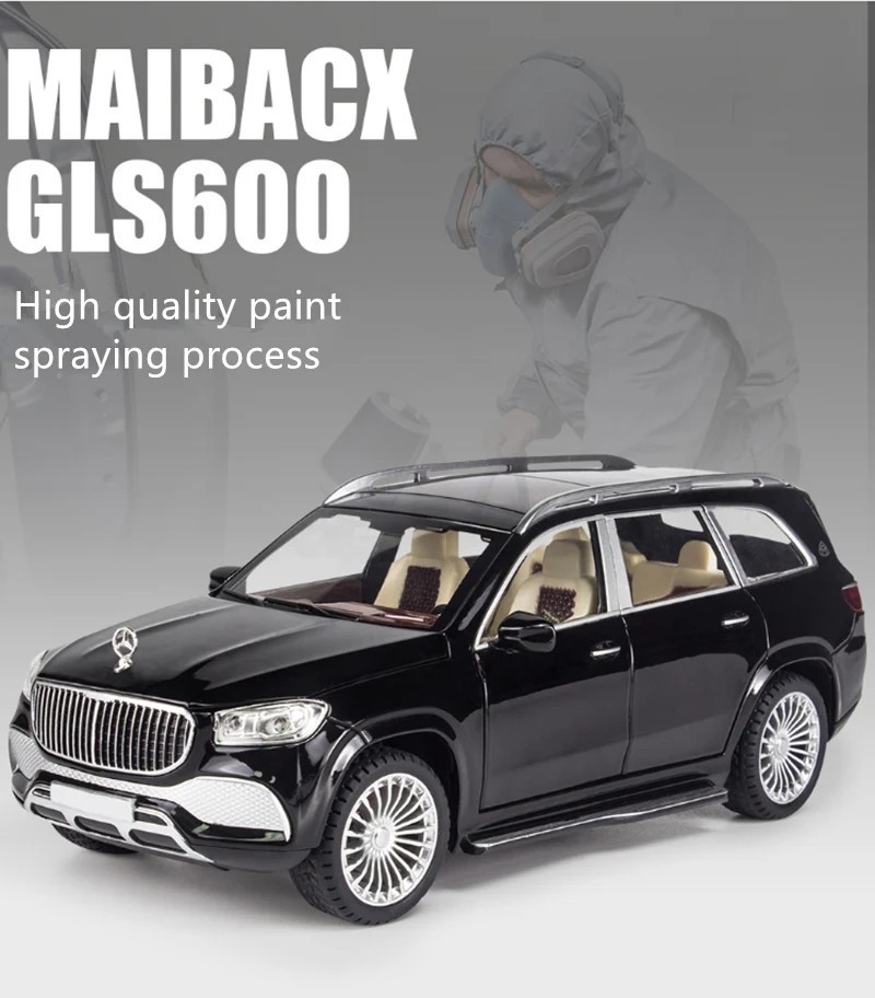 1:24 Benz Maybach GLS GLS600 SUV Diecast Alloy Car Model Simulation Sound Light