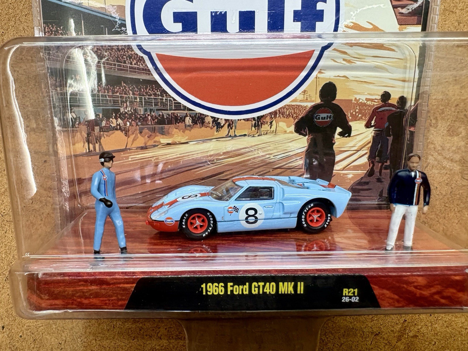 M2 Machines 1966 Ford GT40 MK II Gulf R21 26-02-1 Of 3,750 🩵💛
