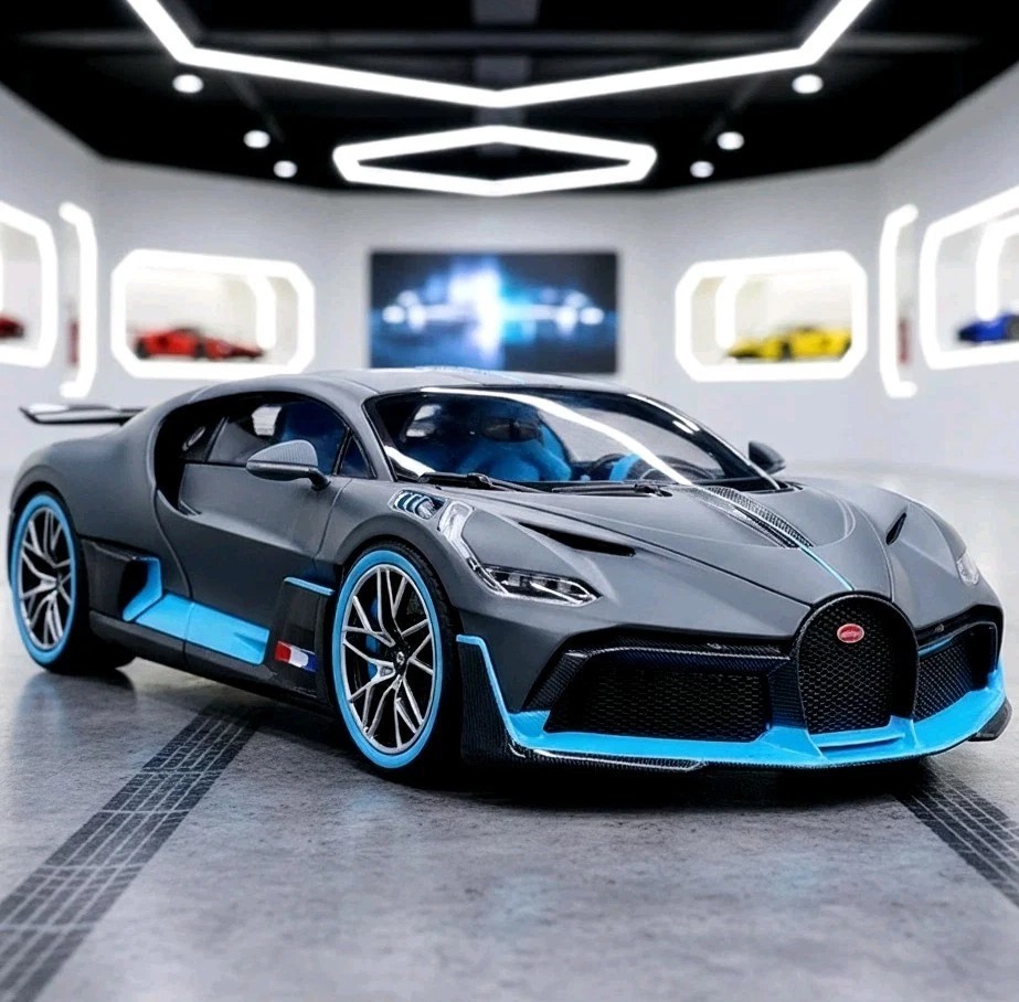 1:32 Bugatti Divo Alloy Diecast Car Model – Sound Light Pull-Back Toy Gift