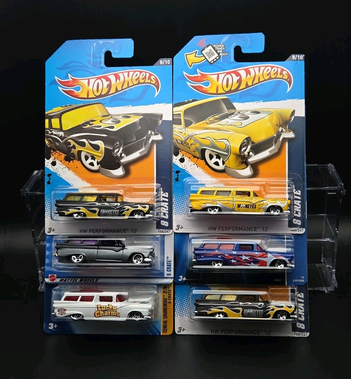Hot Wheels 8 Crate Mooneyes Variations Lot Of 6