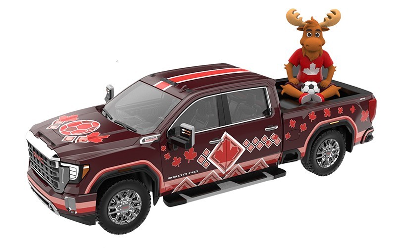 GREENLIGHT 1:64 Canada GMC SIERRA 3500 HD 2026 International Soccer Celebration