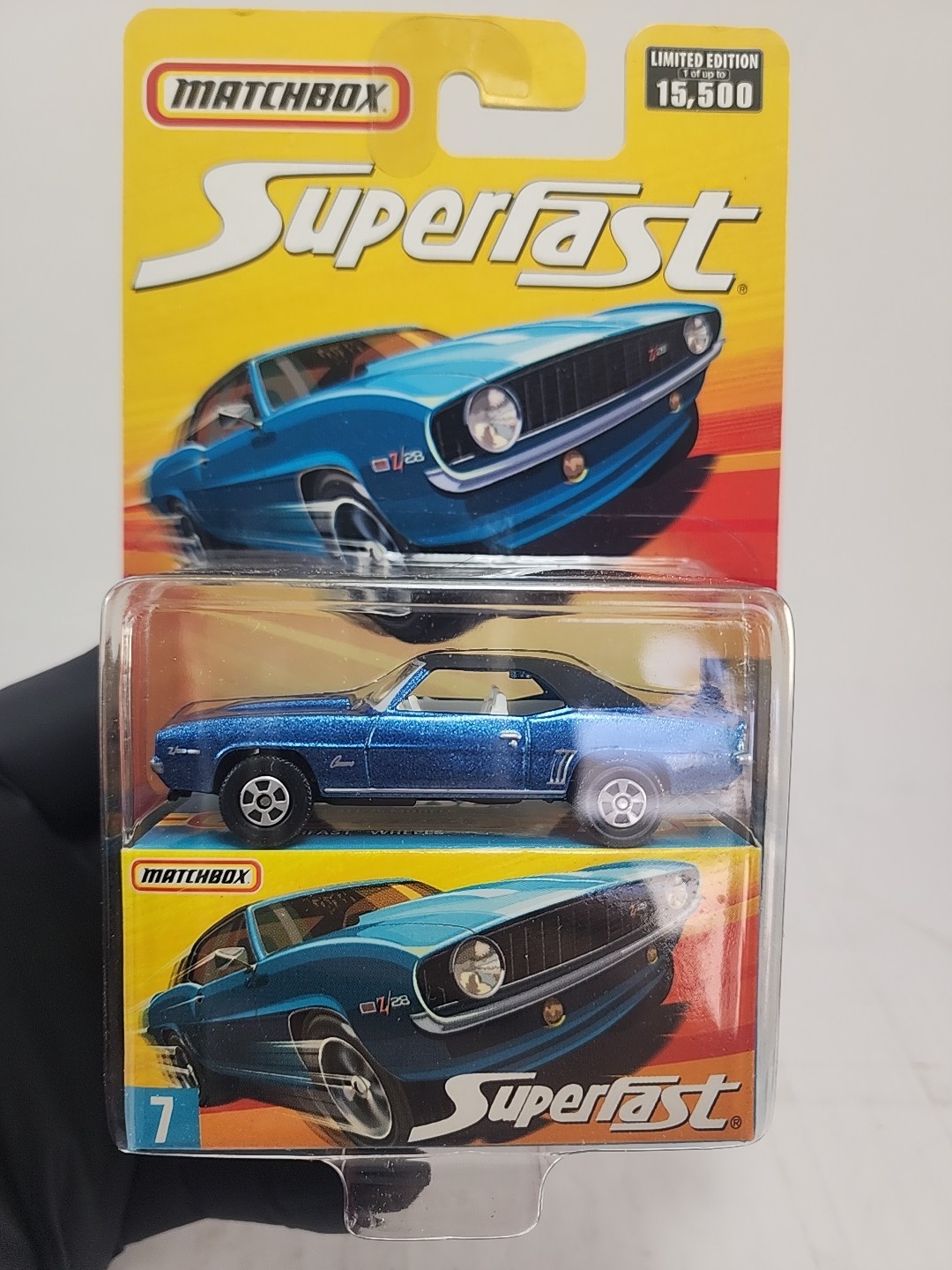 Matchbox Superfast #7 Blue 1969 CHEVY CAMARO Z/28 Limited Edition