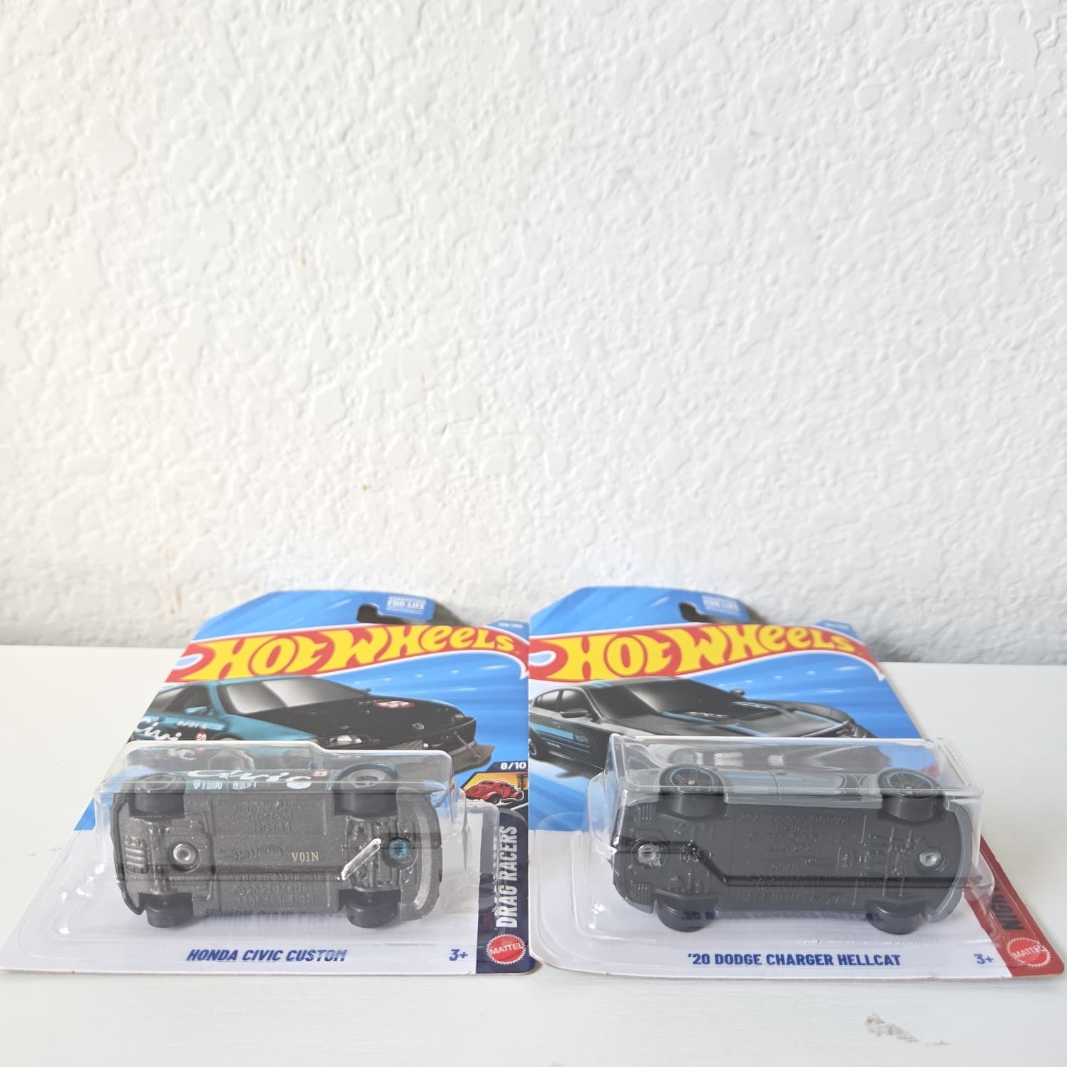 2026 Hot Wheels Mainline Honda Civic Custom & ’20 Dodge Charger Hellcat Case G