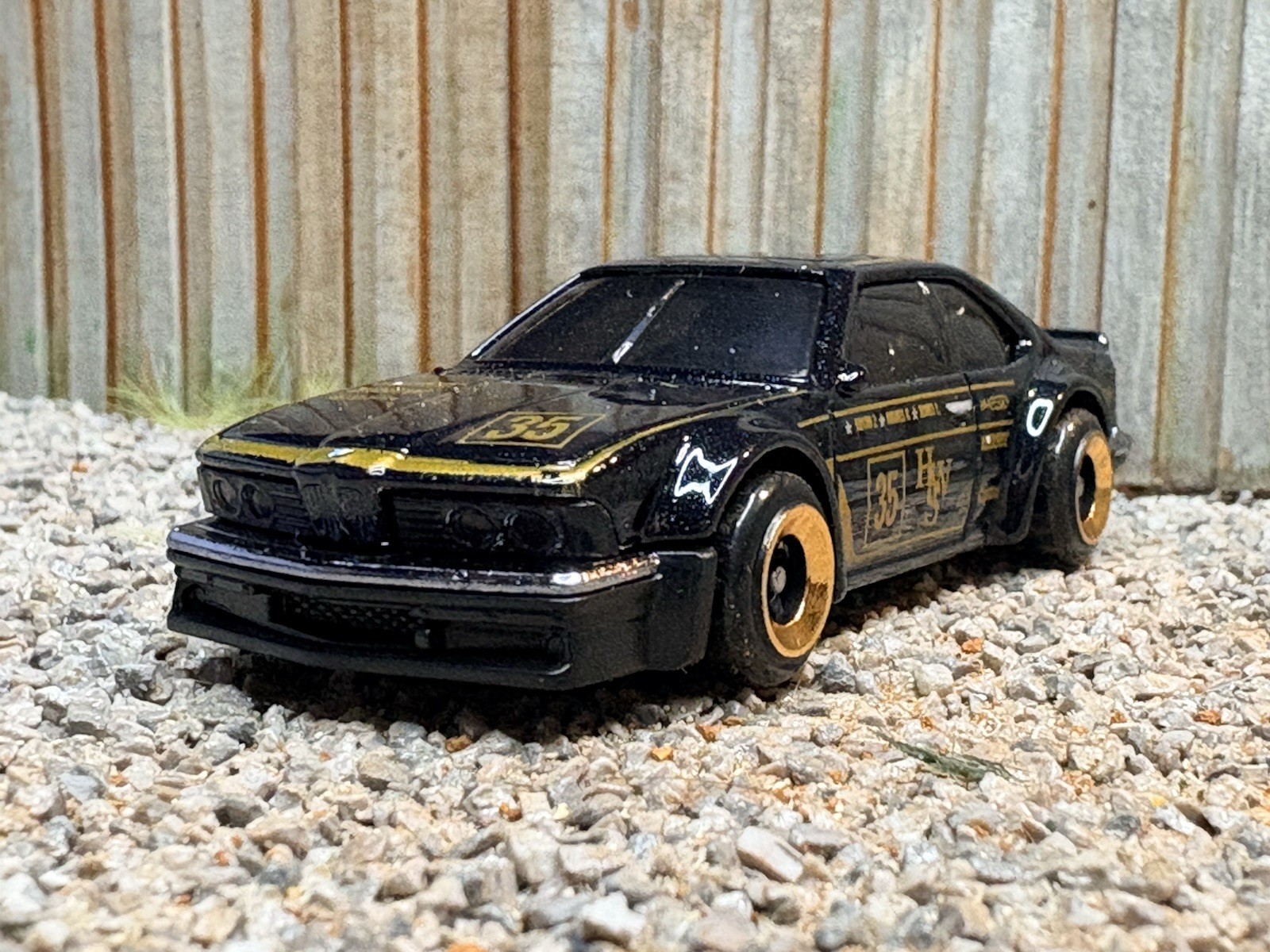 Loose Hot Wheels BMW 635 CSi Black #185 Mainline 2025 Case H New Widebody