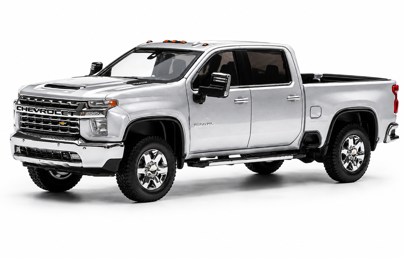 SMC 1/64 CHEVY SILVERADO PICK UP TRUCK Die Cast -SILVER-