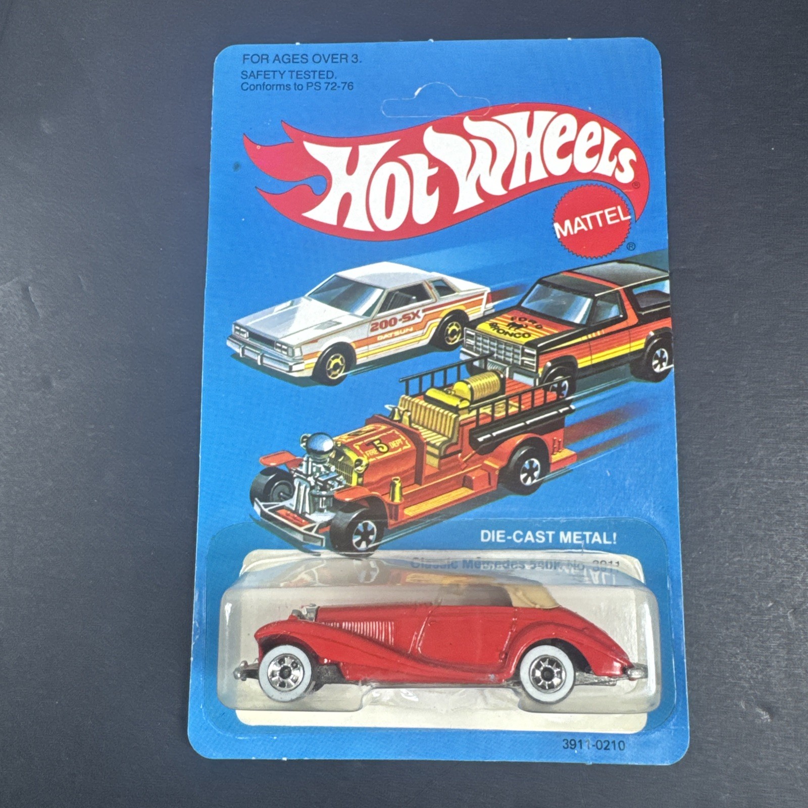 Mattel Hot Wheels 1981 #3911 CLASSIC MERCEDES 540K Sealed on card MALAYSIA