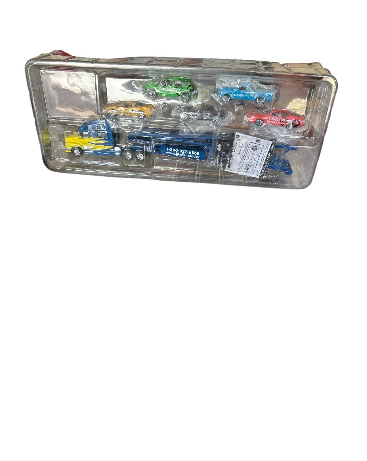 SpecCast J.J. Keller 1:64 Volvo VNL 770 Cab, Miller Multi Vehicle Transport READ