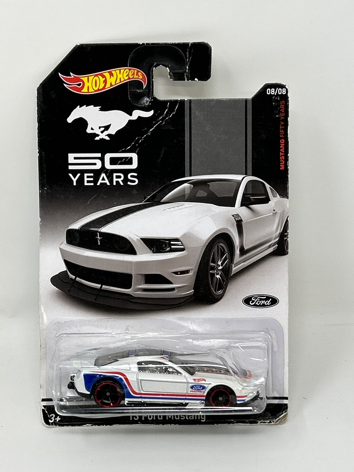 DieCast Hotwheels ’13 [Ford Mustang], Fifty Years 8/8 [White]
