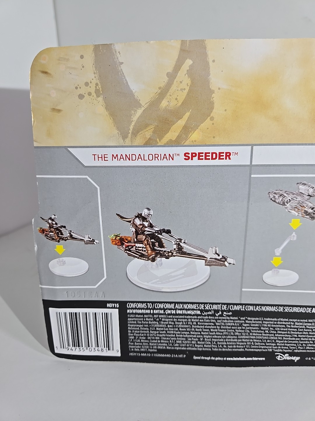 Hot Wheels Star Wars Starships Razor Crest Speeder Bike Hover Pram & Child
