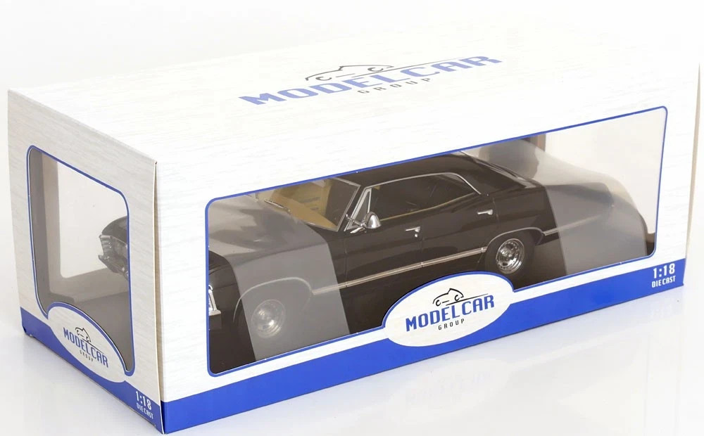 1:18 MCG 1967 Chevrolet Impala 4-Door Sedan Black Supernatural Style NEW