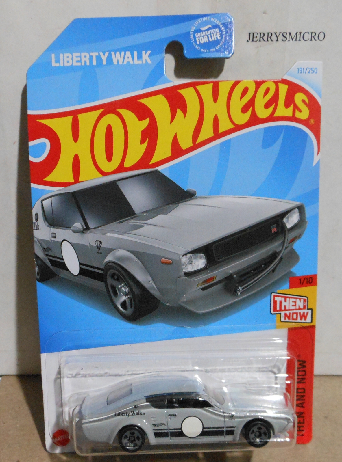 HOT WHEELS THEN AND NOW NISSAN SKYLINE 2000GT-R LBWK IN GRAY #1/10 OR #191/250