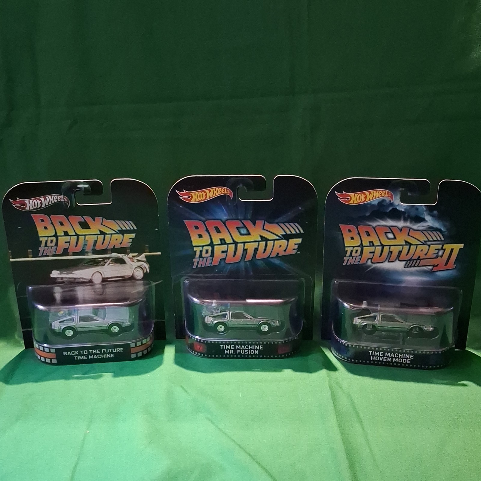 Hot Wheels Back to the Future DeLorean DMC-12 1:64 2012, 2014 Set 3 Unopened