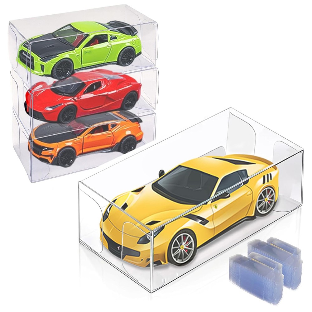 100-500x 1:64 Clear PET Display Box Case For Diecast Model Toy Car Protector
