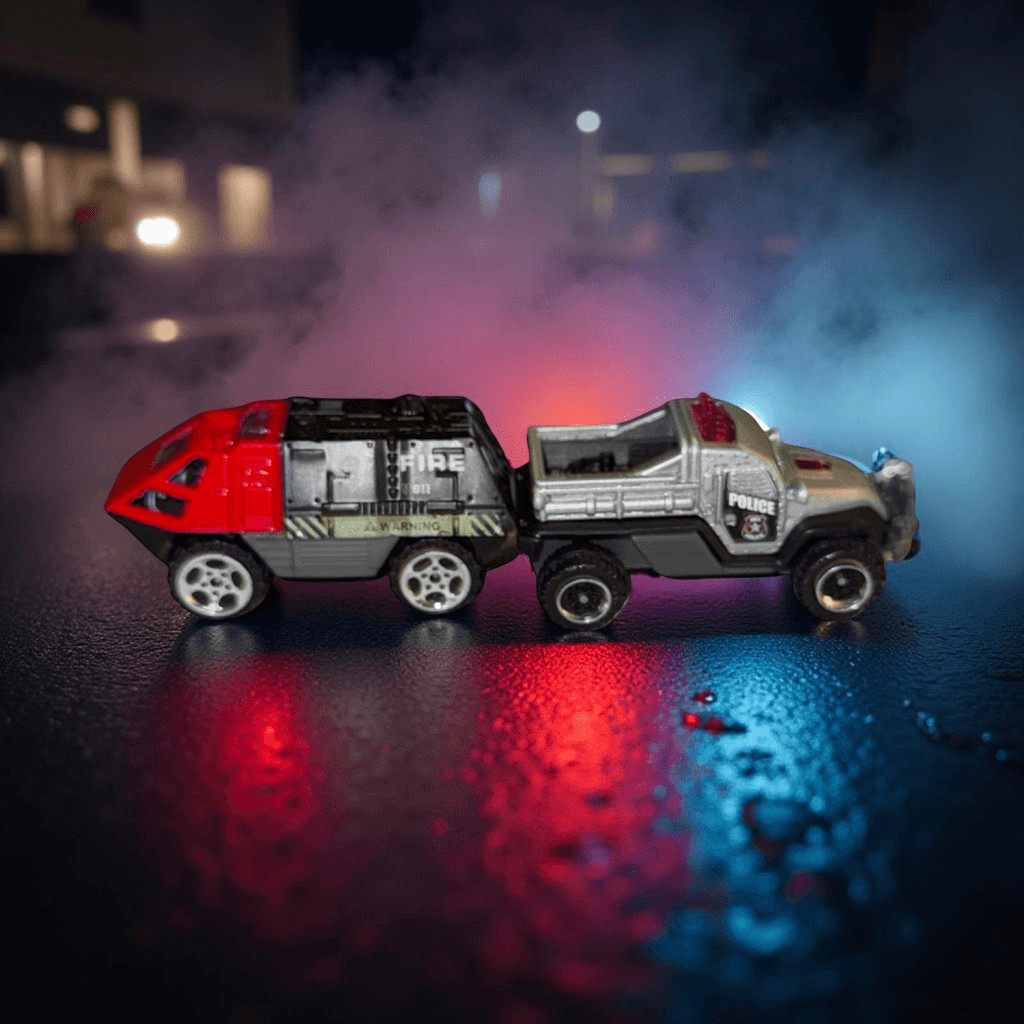 Matchbox Road Raider & Xin-Yu Heavy Duty Police & Fire Rescue Vehicles Trucks