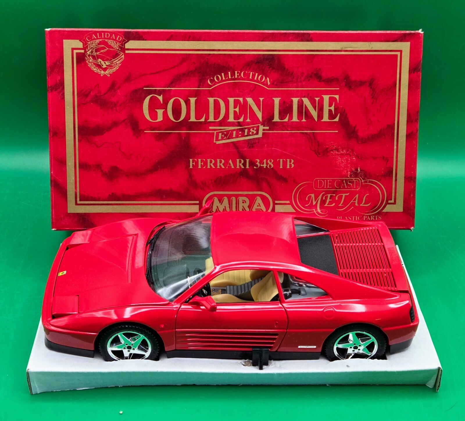 1:18 MIRA GOLDEN LINE COLLECTION RED FERRARI 348 TB #R6301 NEW IN BOX