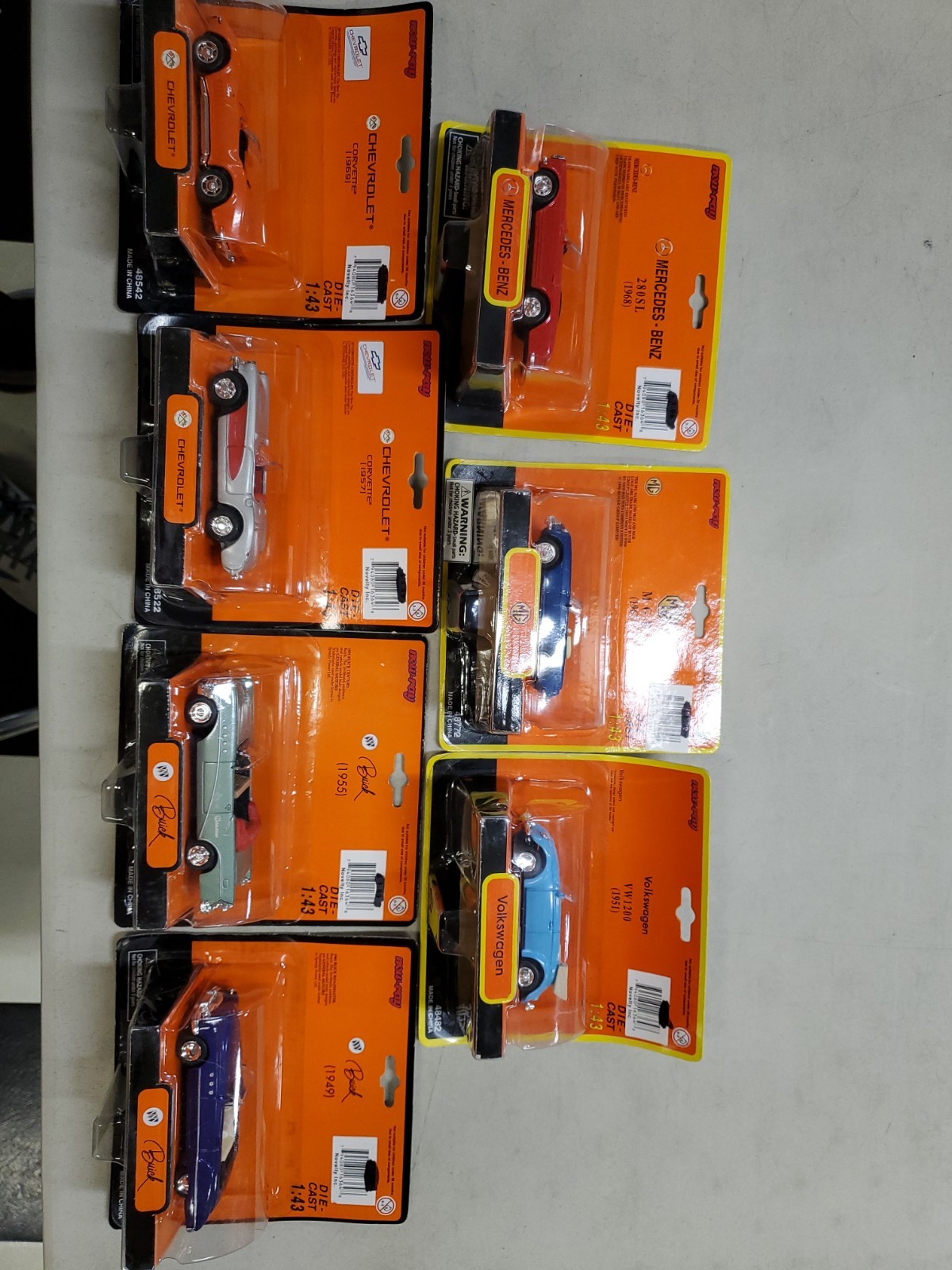 7 NEW RAY 1:43 Diecast Toy Set 185
