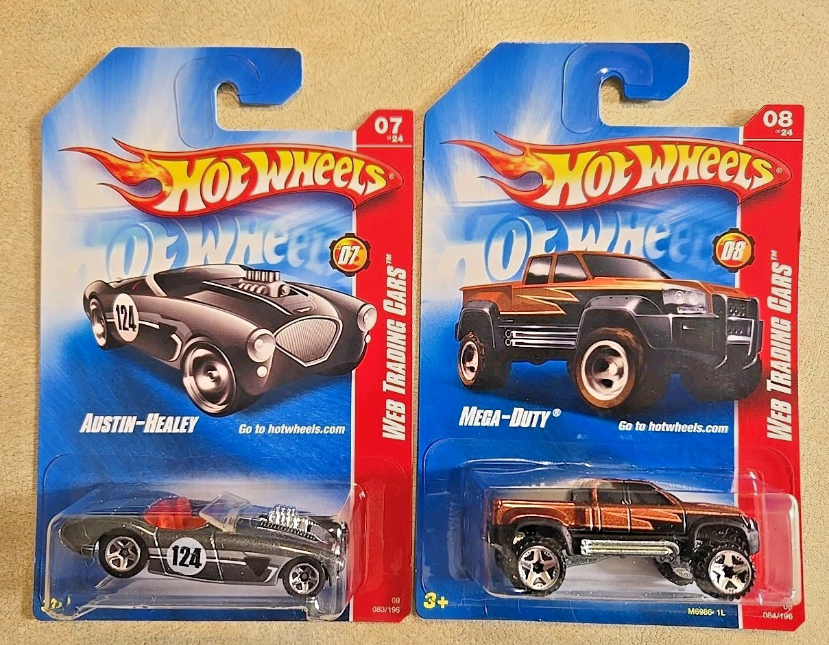 7 2008 Hot Wheels Web Trading Cars Challenger Camaro Chevelle Mega Duty Meyer