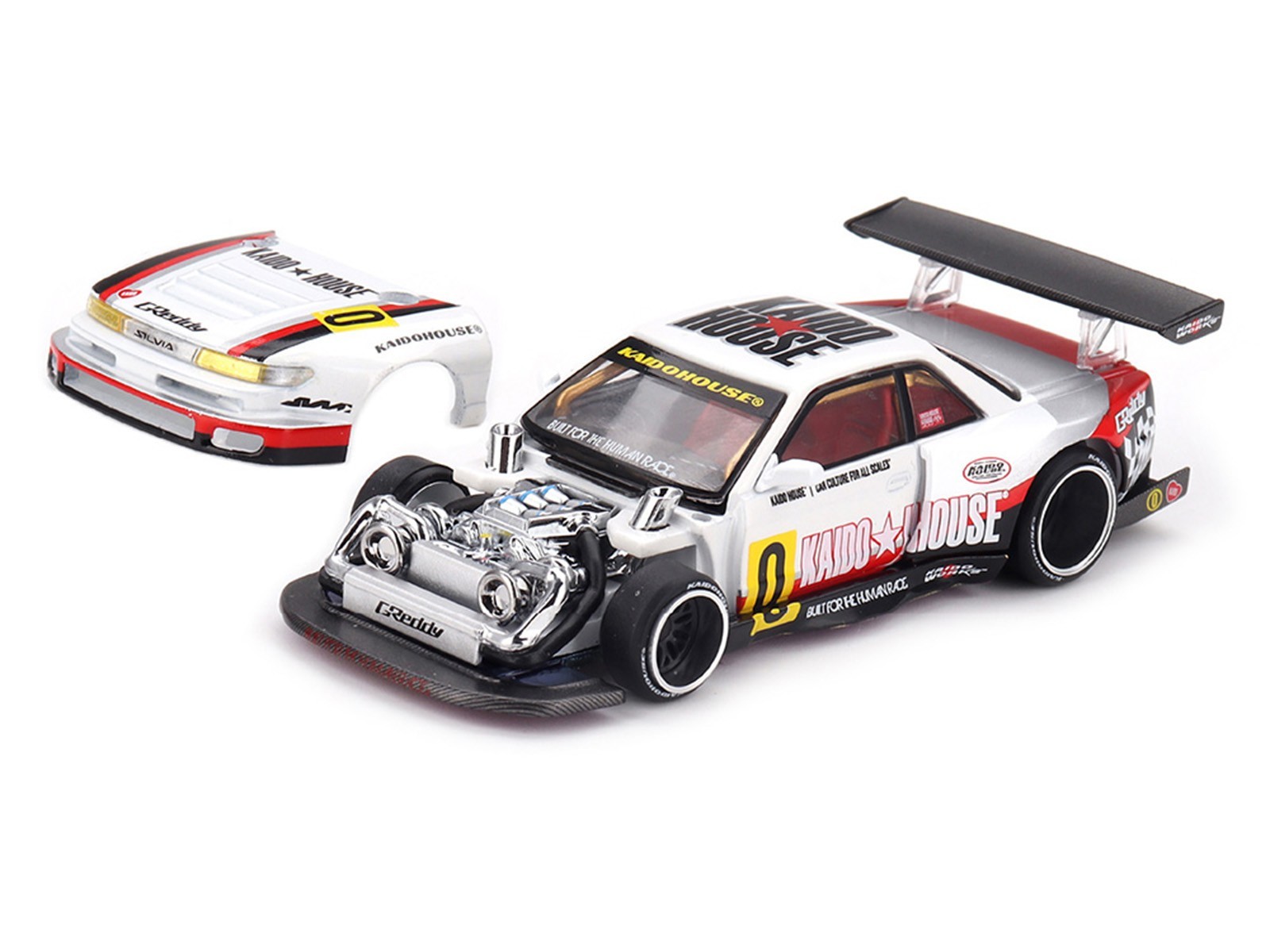 NISSAN SILVIA S13-R CIRCUIT SPEC V1 RHD “KAIDO HOUSE” 1/64 BY MINI GT KHMG251