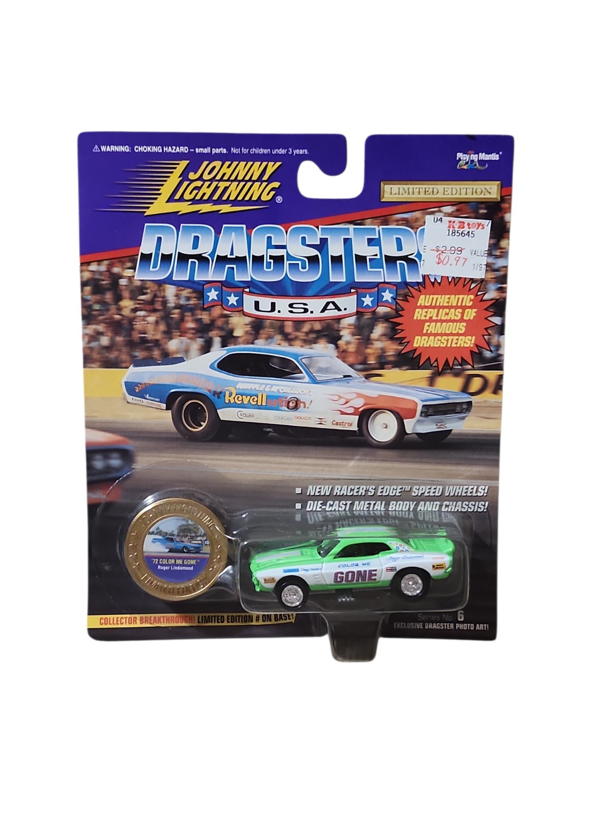 Johnny Lightning Dragsters USA ’72 Color Me Gone Collectible Diecast Car 1995