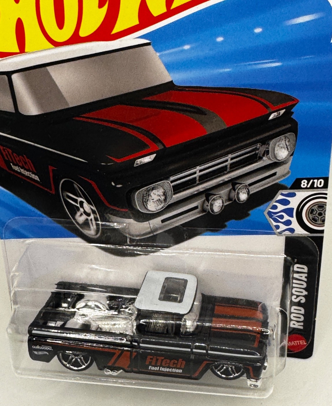 2026 Hot Wheels Custom ’62 Chevy Pickup (black) case L-black Rod Quad 8/10