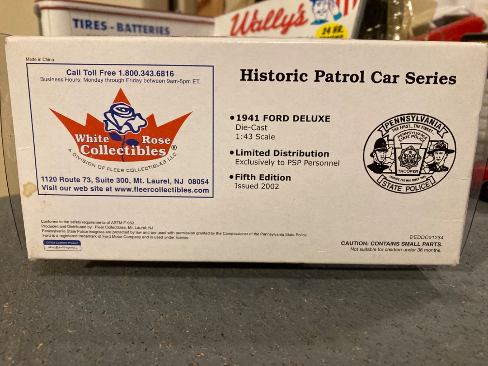1941 Ford Deluxe Pennsylvania Police Car, 1/43 Scale, New in Original Box