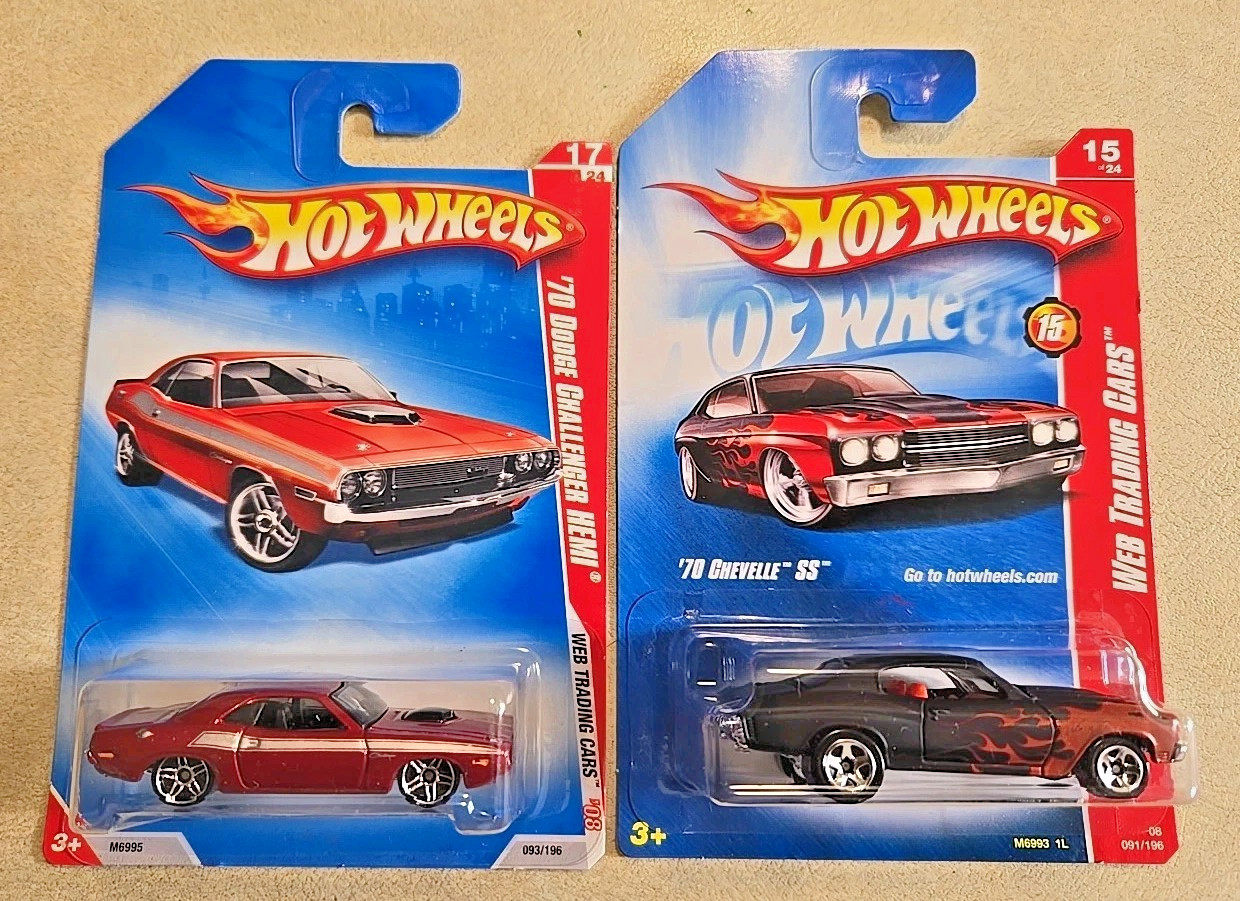 7 2008 Hot Wheels Web Trading Cars Challenger Camaro Chevelle Mega Duty Meyer