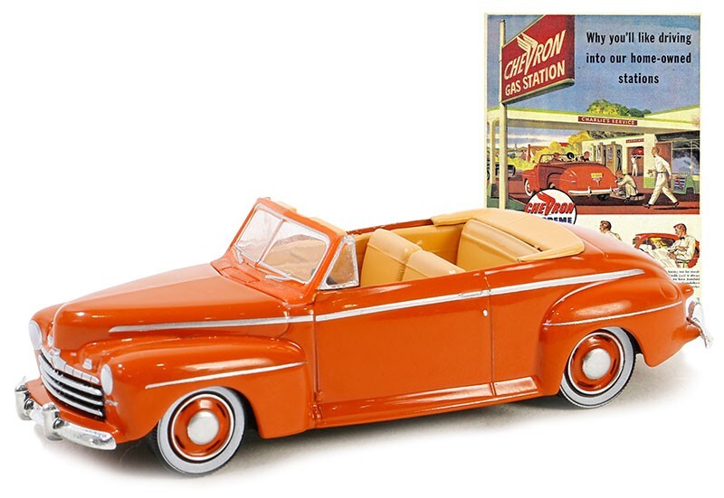 Greenlight 1946 Ford Super Deluxe Convertible 39140-A Vintage Ad Cars 1:64