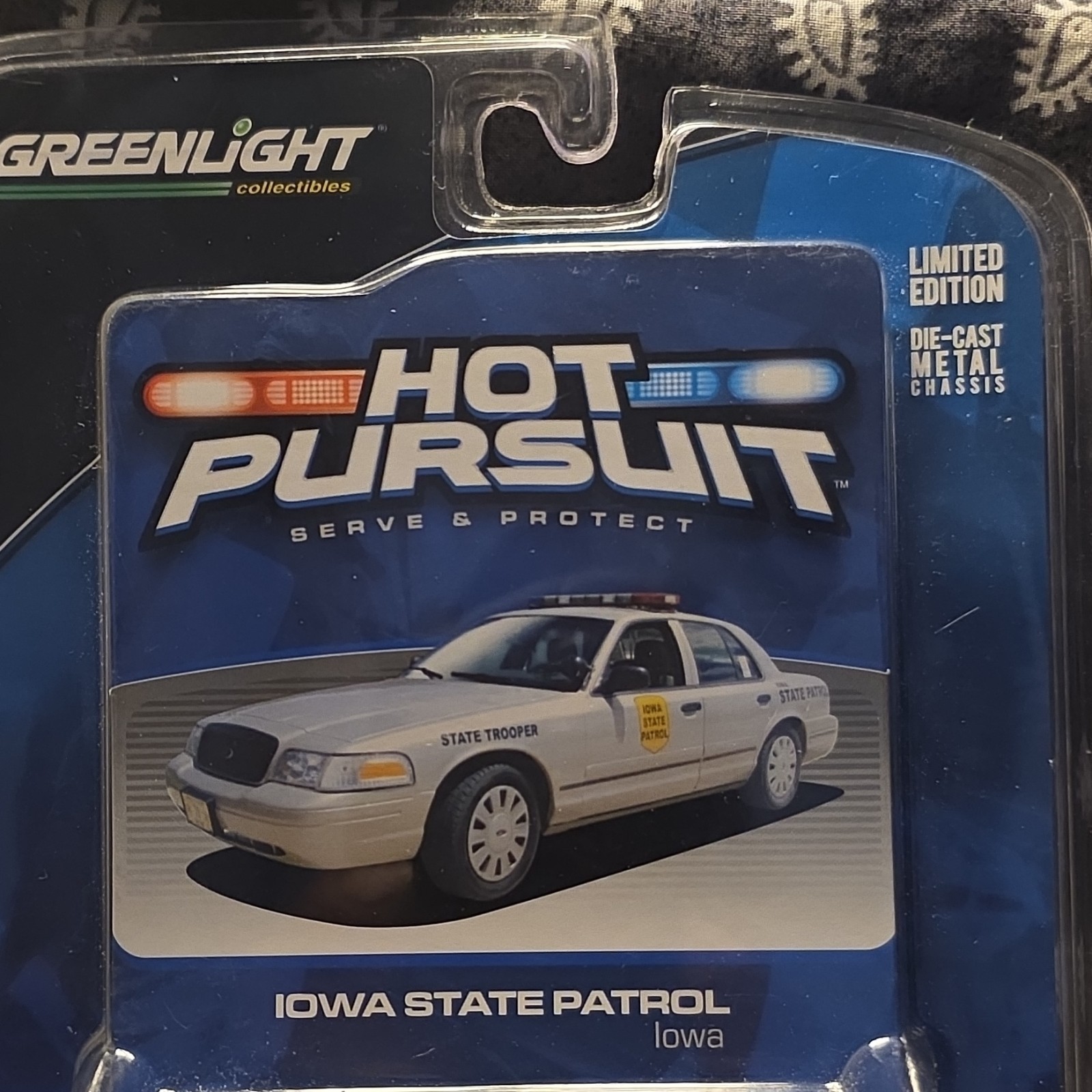 GreenLight Hot Pursuit Series 7 2008 Ford Police Interceptor Iowa STP 1:64