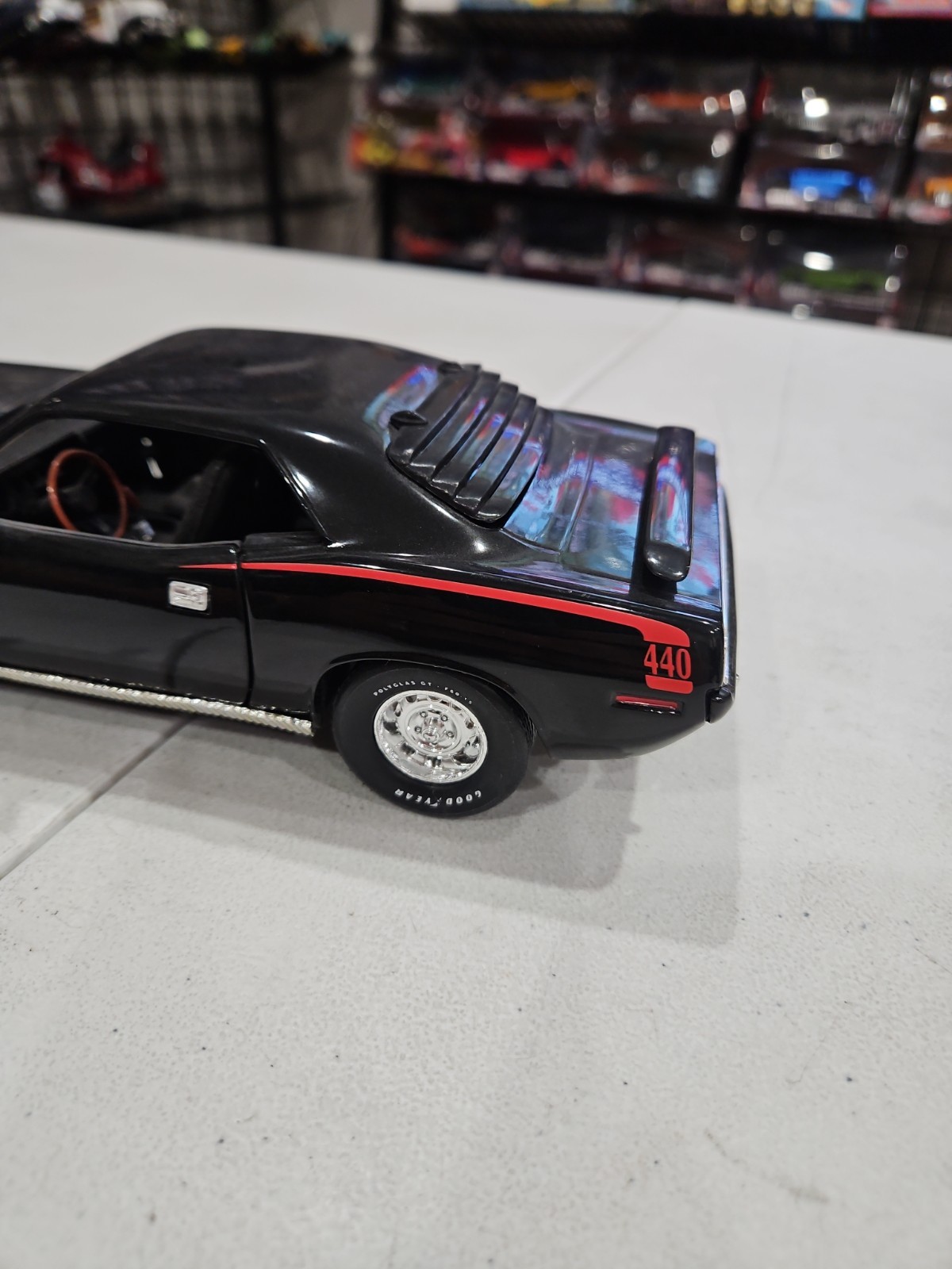 Loose 1/18 Ertl American Muscle 1970 Cuda 440-6 Black VG Condition Coll. Ediion