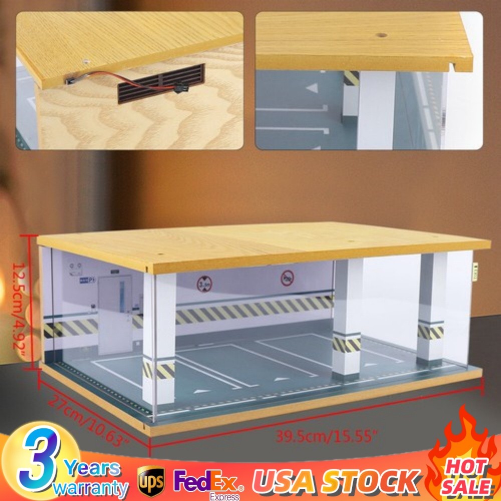 1/24 Scale Diecast Car Garage Display Case Simulation Car Garage Model Cover