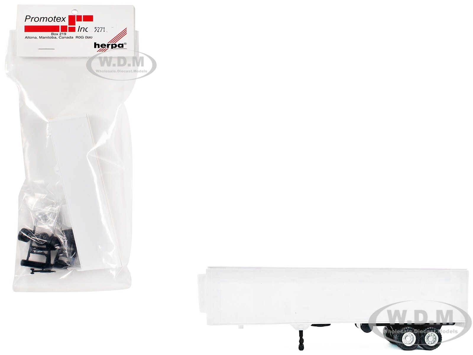 40FT REFRIGERATED TRAILER WHITE 1/87 (HO) MODEL BY PROMOTEX 005271 W