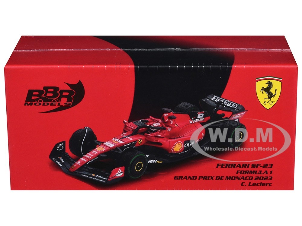 FERRARI SF-23 #16 LECLERC FORMULA ONE F1 MONACO GP 2023 1/64 BY BBR BBRFER64022