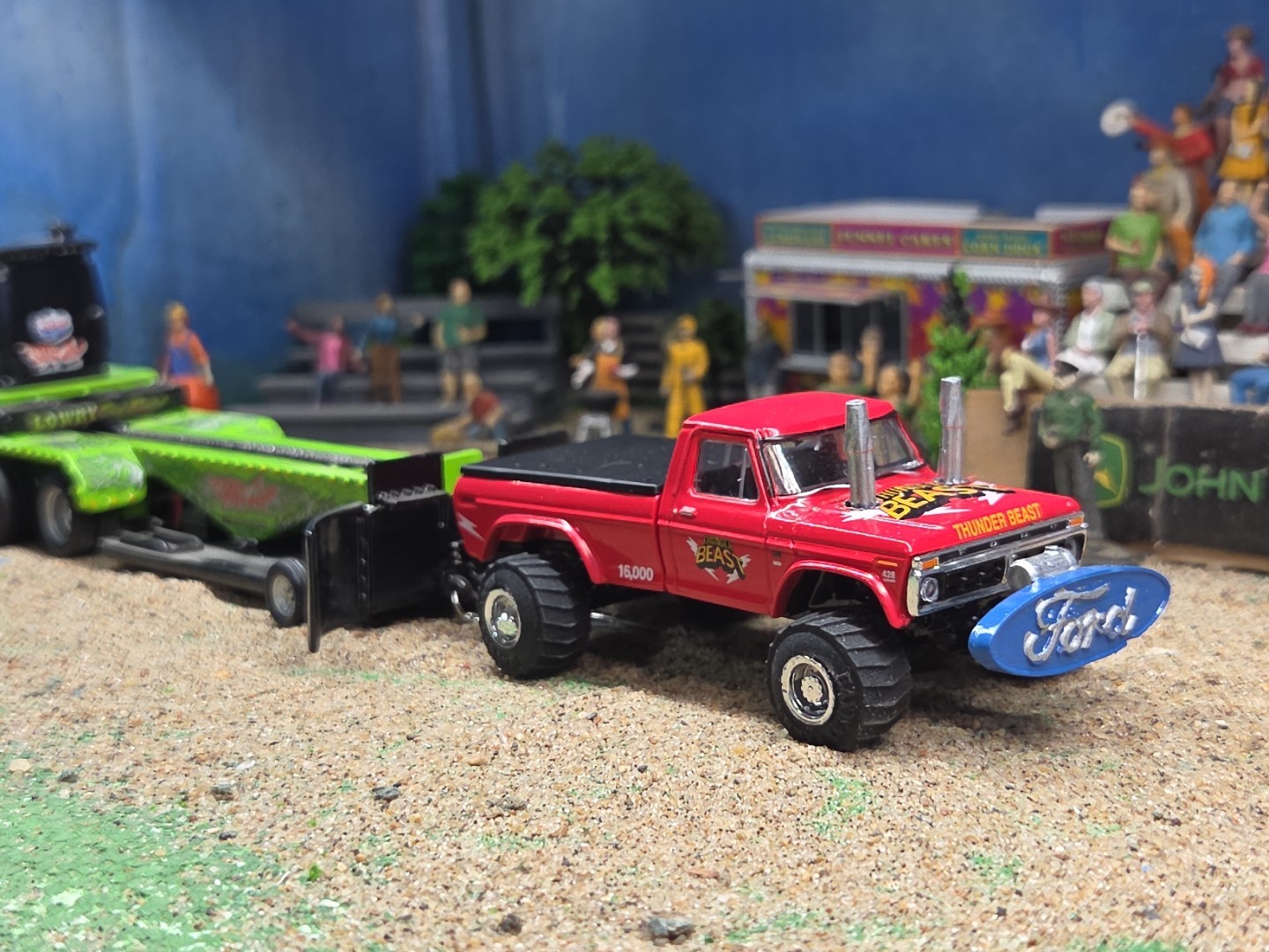 CUSTOM BUILT 1:64 GreenLight 1976 FORD HOT ROD PULLING TRUCK ertl puller dcp 460