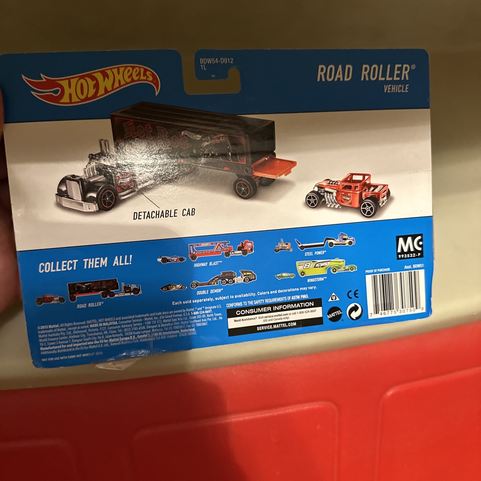 Hot Wheels 2016 Truck Big Rig TRANSPORTER & Car Racer Hot Rod Shop Road Roller