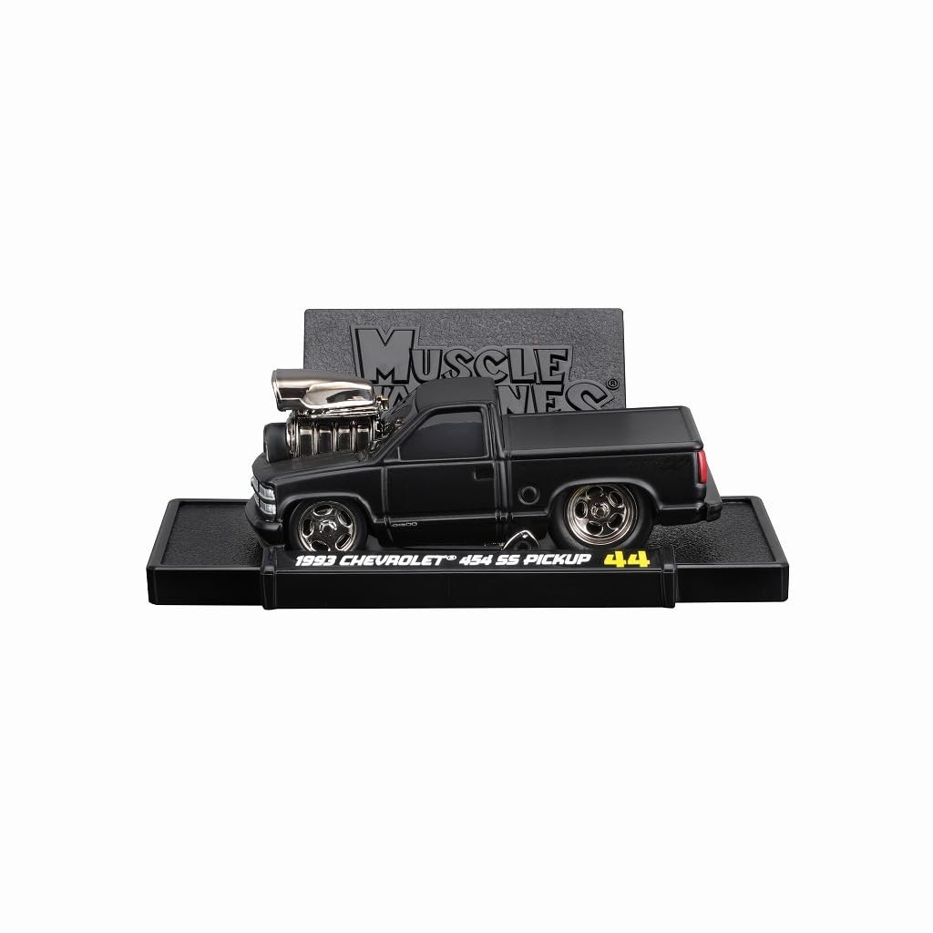 Maisto 1/64 Muscle Machines MM 1993 Chevrolet 454 SS Black Diecast Car MS15584BK