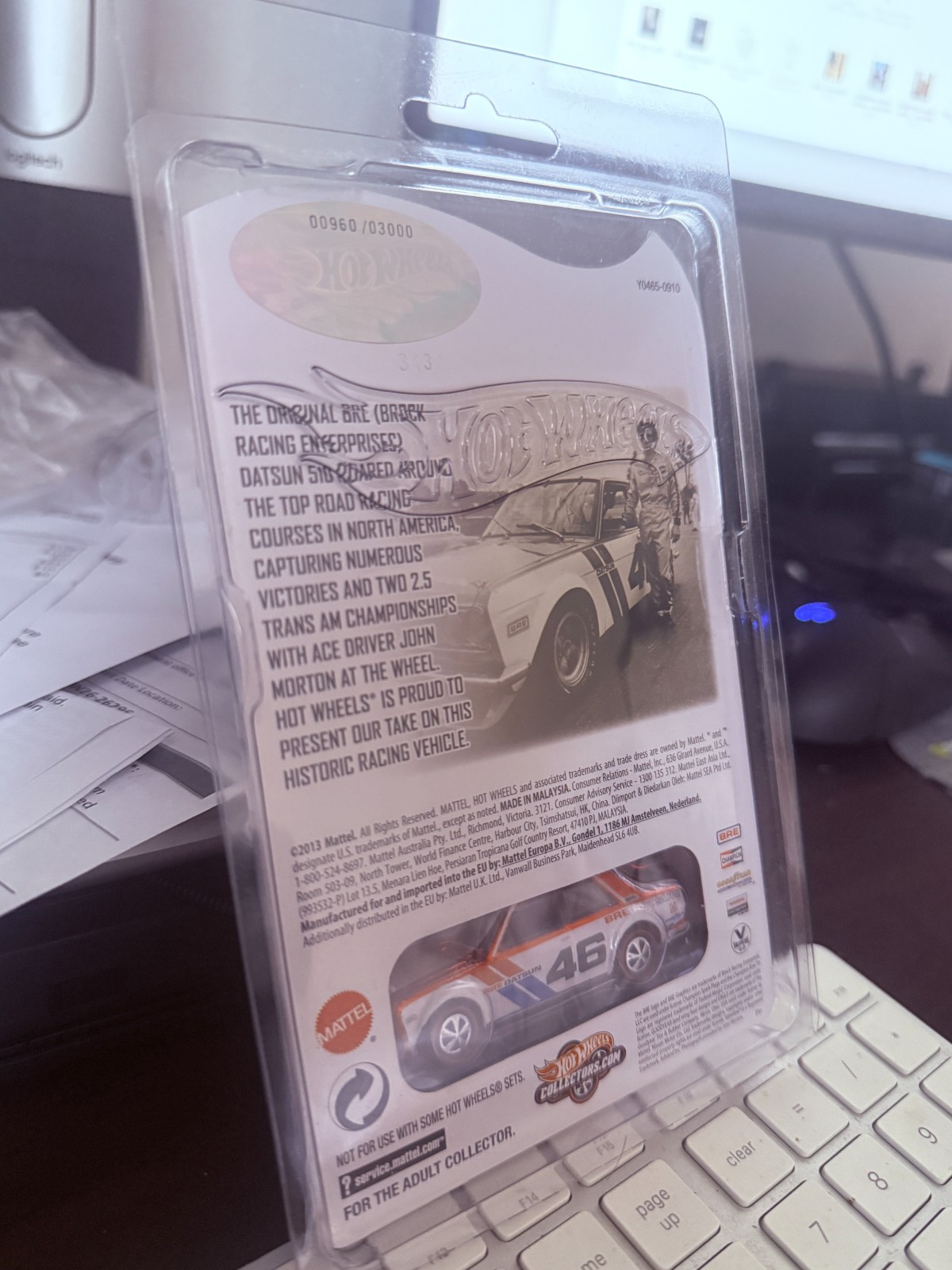 Hot Wheels 2013 RLC BRE Datsun Bluebird 510 John Morton #00960/3000