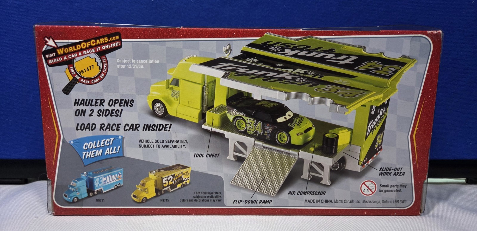 Cars Disney Pixar TRUNK FRESH HAULER 9 “New, Sealed”