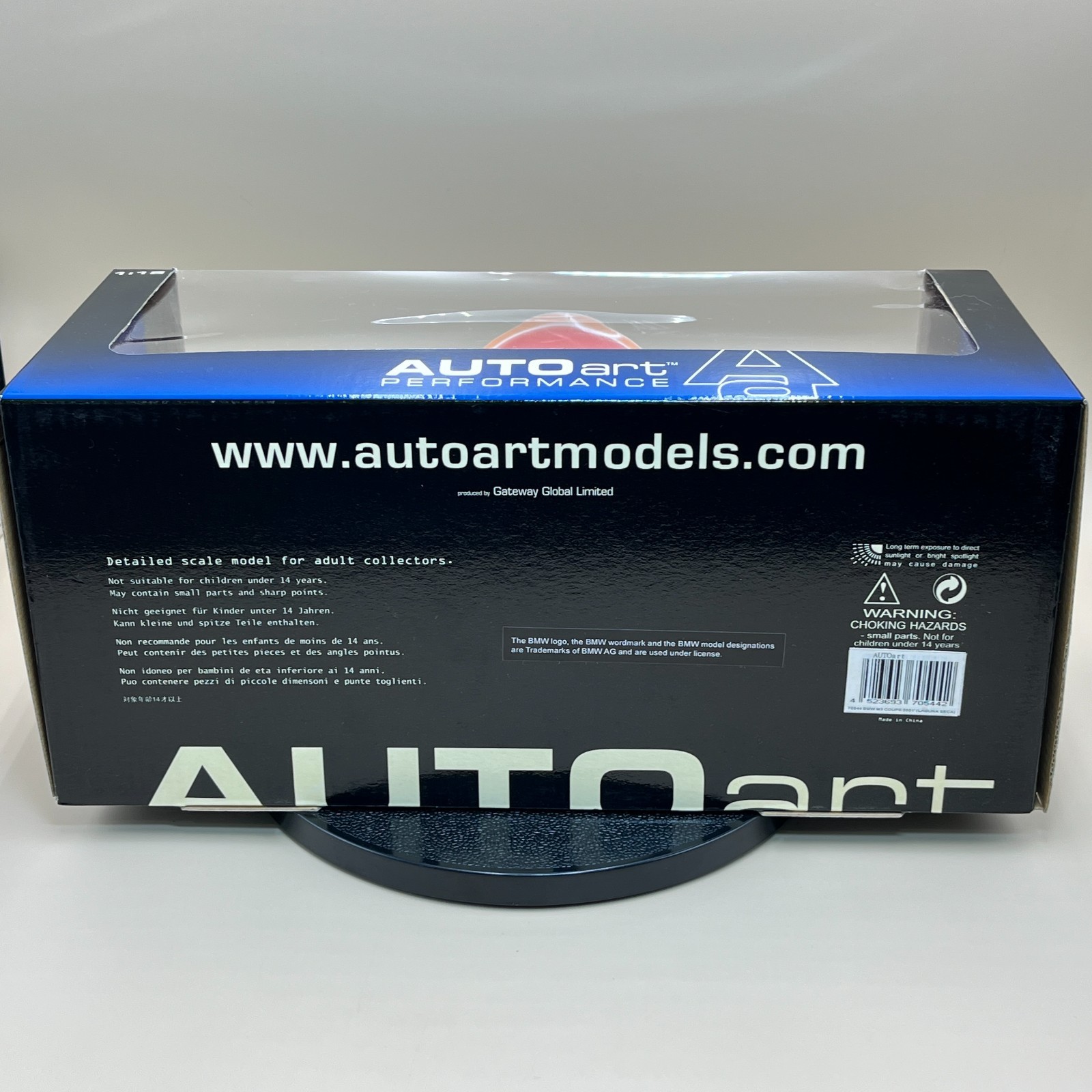 AUTOart 1/18 BMW M3 Coupe 2001 Laguna Seca Blue 70544 old diecast model