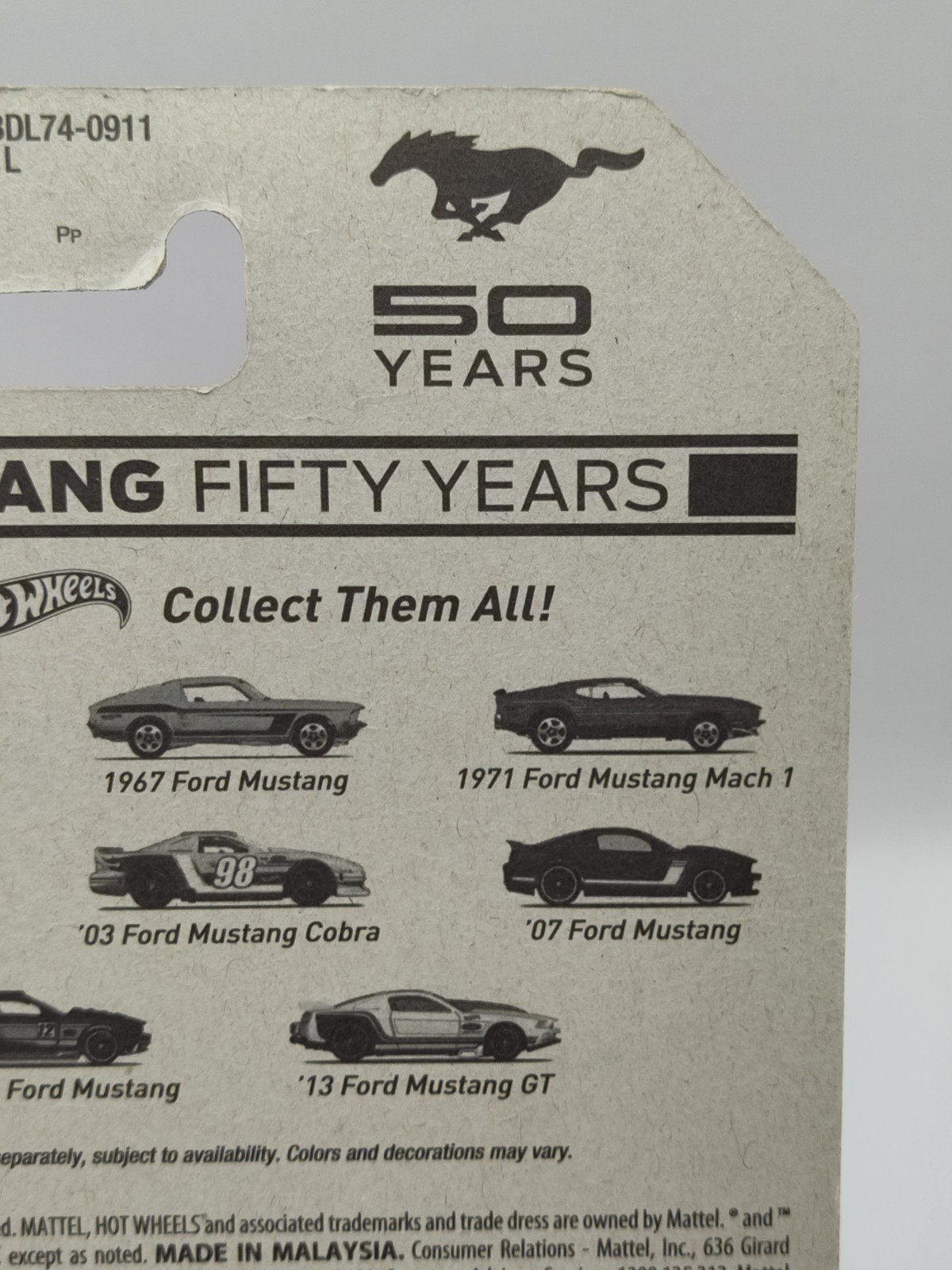 Hot Wheels Red ‘71 Ford Mustang Mach 1 50 Years 3/8 Walmart Exclusive