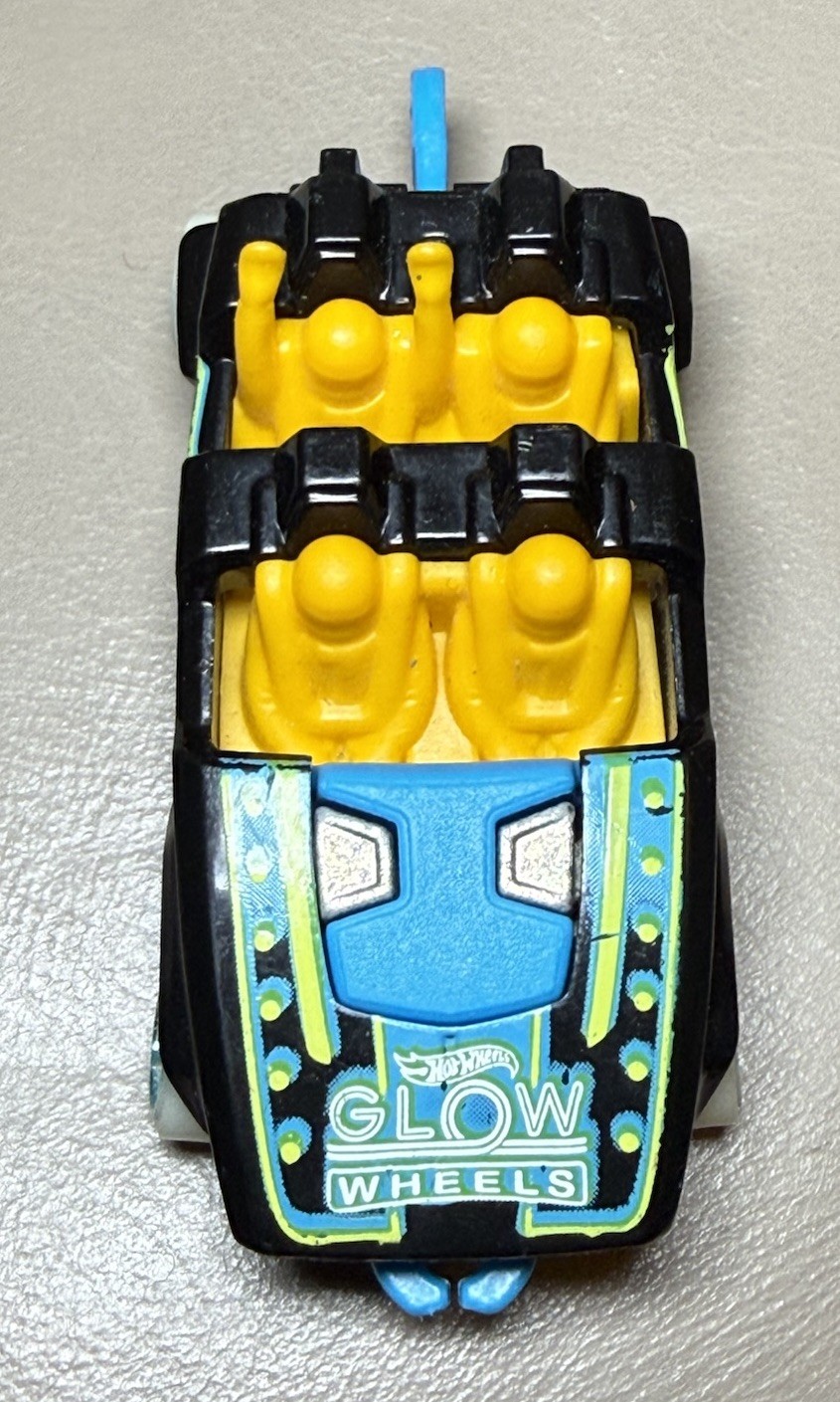 HOT WHEELS Loopster Hands Up Variation Roller Coaster Connecting Cart Glow Dark
