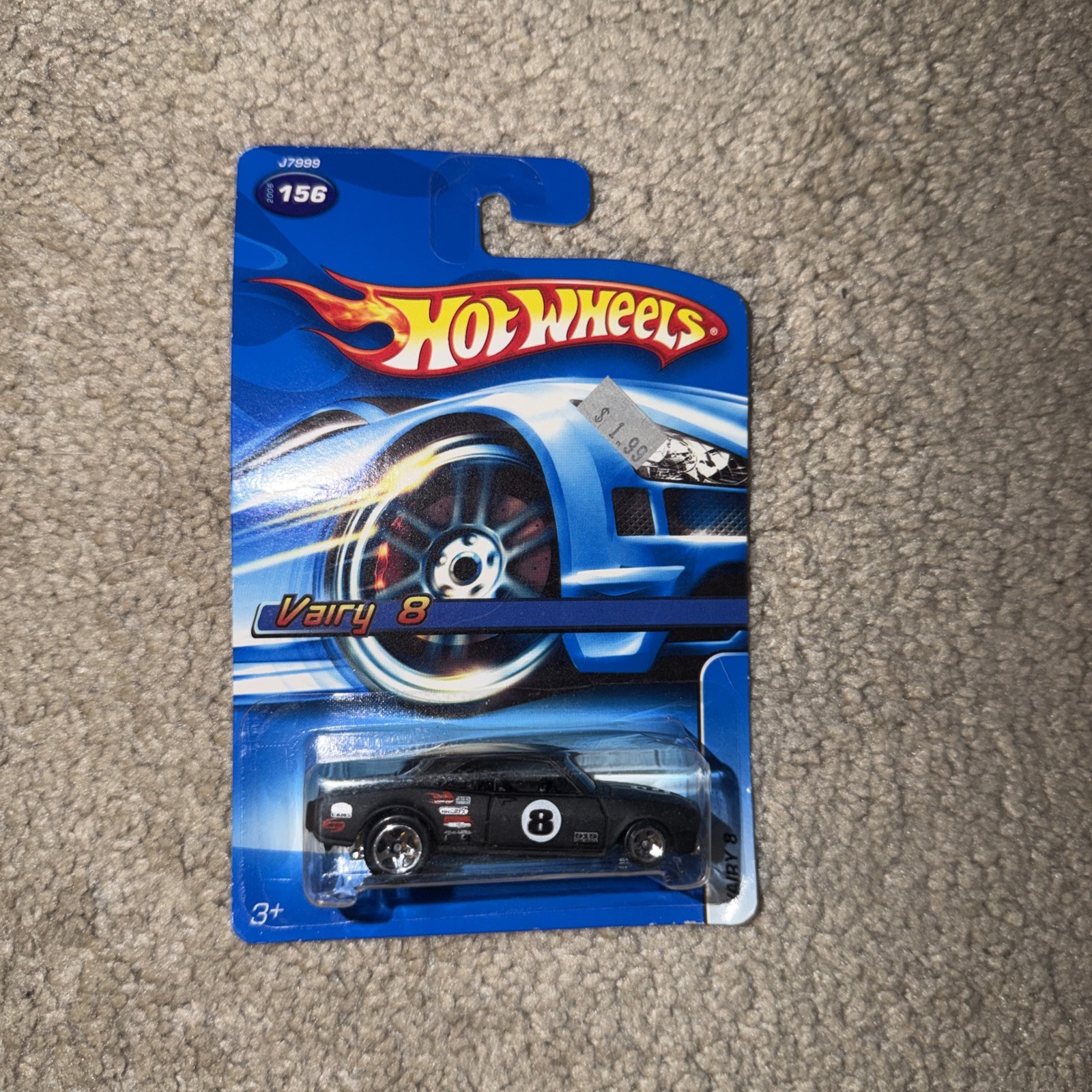 Hot Wheels 2006 Vairy 8 Black #156